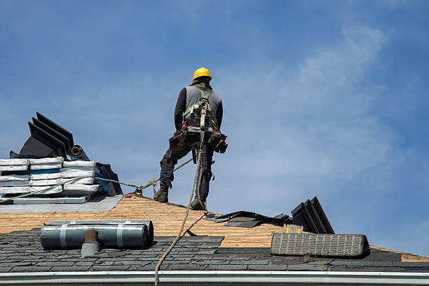 Professional Roof Replacement technician working in Angels Camp, CA